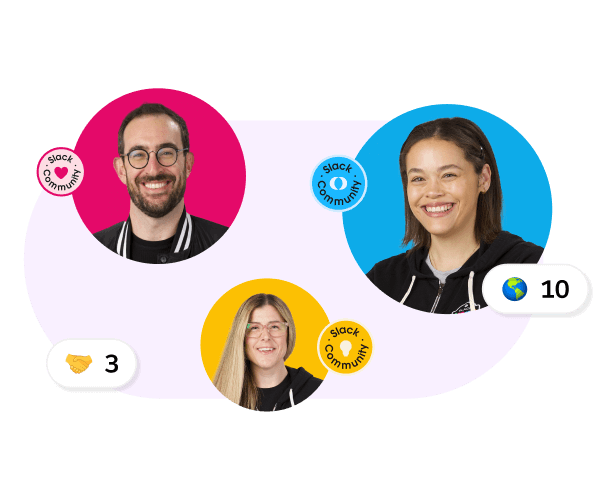 叠加回复表情的 Slack 社区领导者,以便突出显示社区。