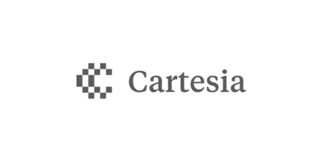 Cartesia logo with a stylized pixelated 'C' symbol in gray next to the word 'Cartesia'.