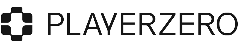 PlayerZero company logo with a plus-shaped design on the left.