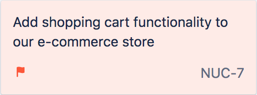 Ein Vorgang in Jira mit einem Flag