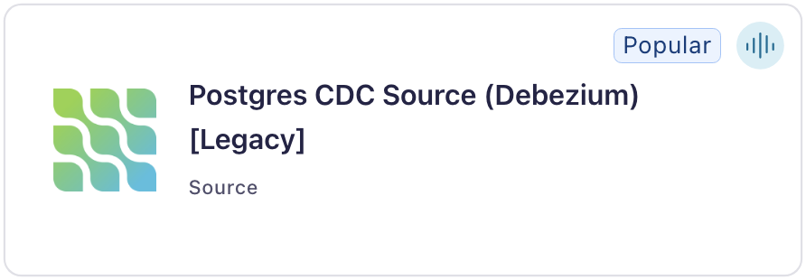 PostgreSQL Source Connector Card