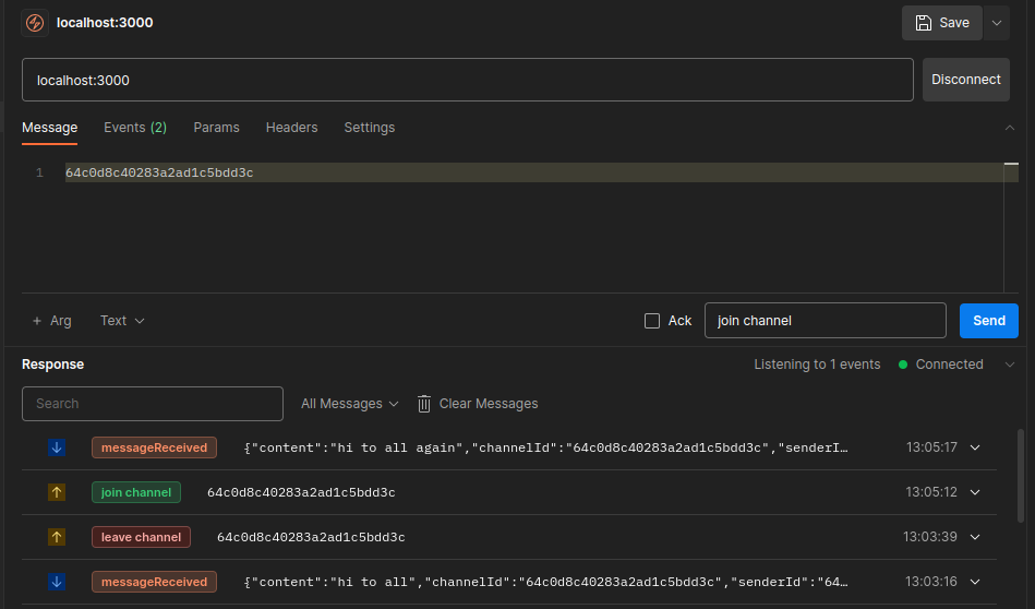 websocket typescript channel