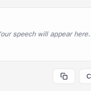 Live speech transcription Transcript