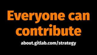 Everyone can
contribute
about.gitlab.com/strategy