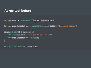 Async test before