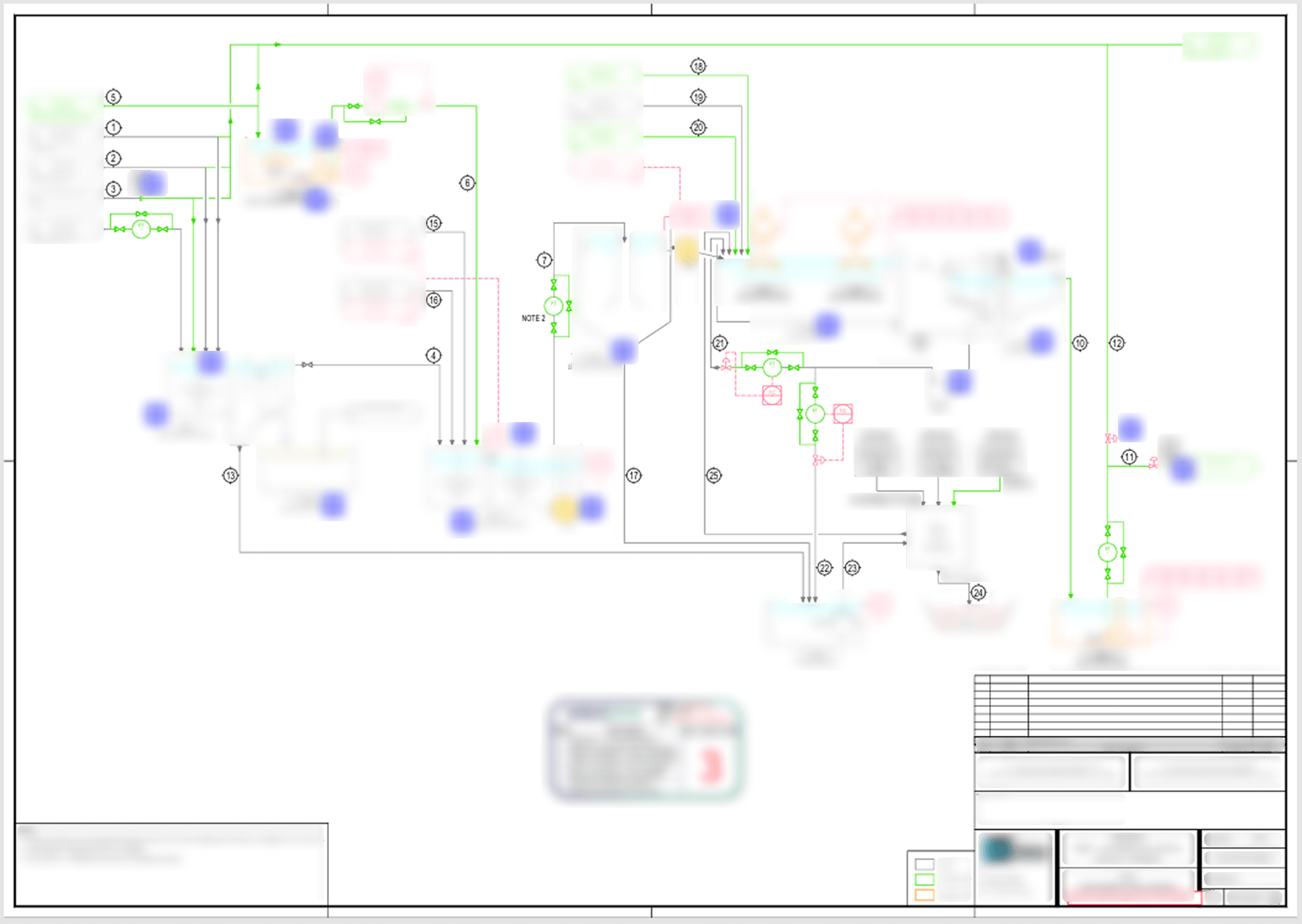 Lure document 1. The document appears to be related to a biological treatment process and was produced by an engineering consultant