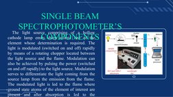 The light source comprising of a hollow 
cathode lamp emits sharp atomic line of the 
element whose determination is required