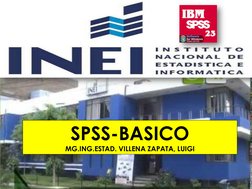  
SPSS-BASICO 
MG.ING.ESTAD. VILLENA ZAPATA, LUIGI 
