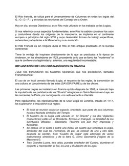 El Rito francés, se utiliza para el Levantamiento de Columnas en todas las logias del 
G∴O∴D∴F∴ y en todas las reuniones del