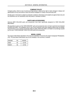 SECTION 00 - GENERAL INFORMATION
00-3
COMPANY POLICY
Company policy, which is one of continuous improvement, reserves the rig