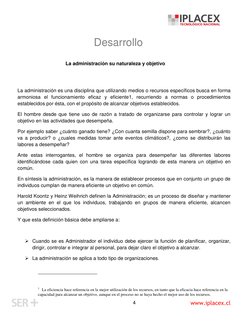 www.iplacex.cl 
4 
             
         Desarrollo 
 
                                   La administración