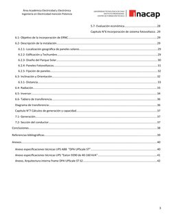 5.7- Evaluación económica.........................................28
Capitulo N°6 Incorporación de sistema fotovoltaico. .29