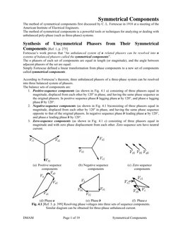 DMAM                                    Page 1 of 19                                        Symmetrical Components 
 
 
Sym