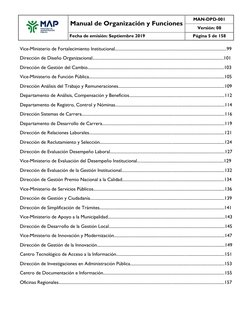 Manual de Organización y Funciones
MAN-DPD-001
Versión: 08
Fecha de emisión: Septiembre 2019
Página 5 de 158
Vice-Mi