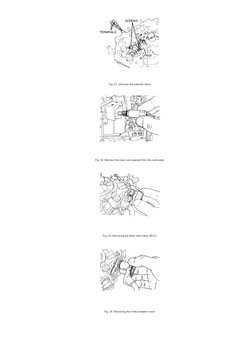 Fig. 21: Unscrew the solenoid valve
Fig. 22: Remove the bowl vent solenoid from the carburetor
Fig. 23: Removing the Bowl Ven