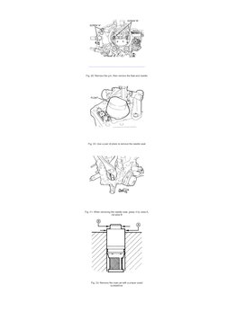 Fig. 29: Remove the pin, then remove the float and needle
Fig. 30: Use a pair of pliers to remove the needle seat
Fig. 31: Wh