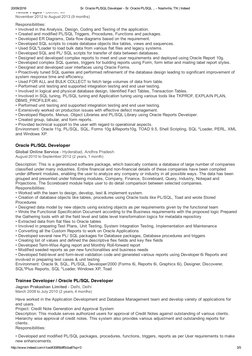 20/09/2016
Sr. Oracle PL/SQL Developer ­ Sr. Oracle PL/SQL ... ­ Nashville, TN | Indeed
http://www.indeed.com/r/ced43085b8f0c