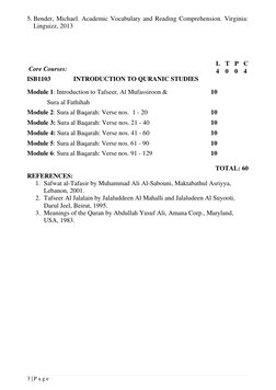 3 | P a g e
 
 
5. Bender, Michael. Academic Vocabulary and Reading Comprehension. Virginia: 
Linguizz, 2013  
 
 Core Cour