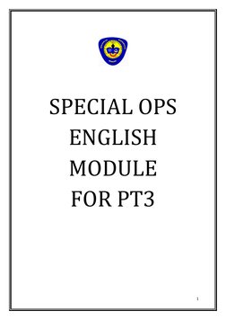 1
SPECIAL OPS
ENGLISH
MODULE
FOR PT3