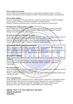 04-Los primeros programas 
Teoría: Aspecto de un programa. Sentencias en un programa. Operadores lógicos. Librerías 
Pr