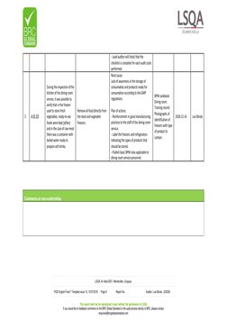 This report shall not be reproduced in part without the permission of LSQA
If you would like to feedback comments on the BRC
