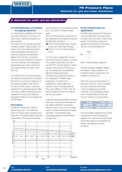 4
2.1 Classification of plastics
for piping systems
The development of plastics used in gas
and water distribution is continu