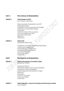 Unit 2
The Cultures of Globalization
LESSON 4
Global Media and ICT
Ma. Carissa C. Molanda