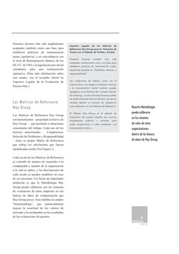 WORKING
PAPER
Nuestros factores han sido ampliamente
aceptados también como una base para
establecer prácticas de remunera