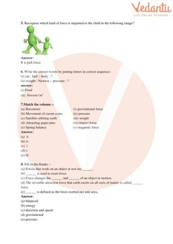 5. Recognise which kind of force is imparted to the child in the following image?
Answer:
It is pull force.
