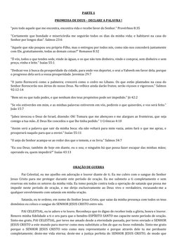 PARTE 1
PROMESSA DE DEUS – DECLARE A PALAVRA !
“pois todo aquele que me encontra, encontra vida e recebe favor do Senho
