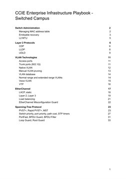 CCIE Enterprise Infrastructure Playbook -
Switched Campus
Switch Administration
2
Managing MAC addres