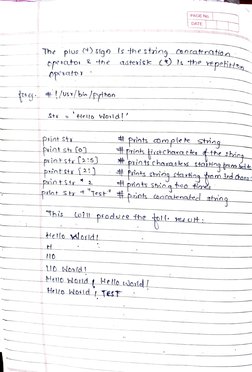 PAGE No. 
DATE 
The 
plus ) 
Slq 
s he stmng Concatent tiao 
The 
pe scLtor the asterisk () ls he repebton 
Openatodr 
ve 
/u