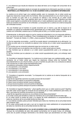C. una inferencia que resulta de relacionar las ideas del texto con la imagen del consumidor de la
cultura light.
D. un argu