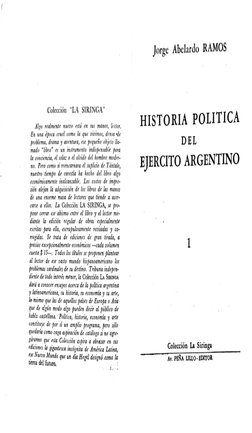 ,
Colección ''LA SIRINGA"
Aloo realmente nuevo está en sus ma11o.r, lector.
E11 1;~w éjJOca cruel como la que vivimos, den