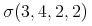 {unicode{963}unicode{8289}{left({3},{4},{2},{2}ight)}}