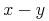 {xunicode{8722}y}