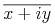 {overline{{x+{{mn{unicode{8520}}}unicode{8290}y}}}}