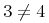 {{3}unicode{8800}{4}}